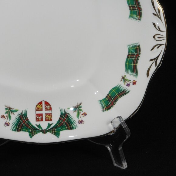 colorful cake plate. Royal Adderley New Foundland Tartan - Picture 2 of 6
